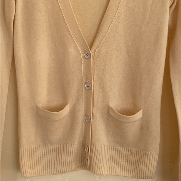 J. Crew 100% Cashmere Cardigan in Cream - Picture 8 of 11